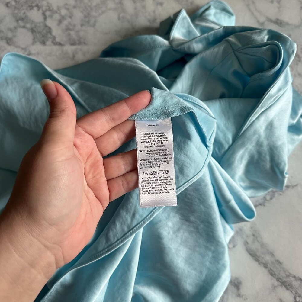 Madewell Flutter Sleeve Maxi Slip Dress in Clarity Blue - Picture 9 of 12